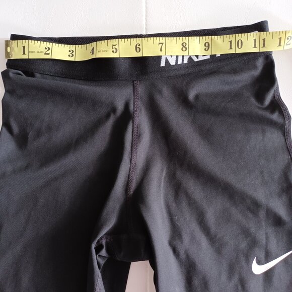 Nike Pro Girls' Dri-FIT 3/4 Length Capri Leggings Black Size L - Picture 2 of 8